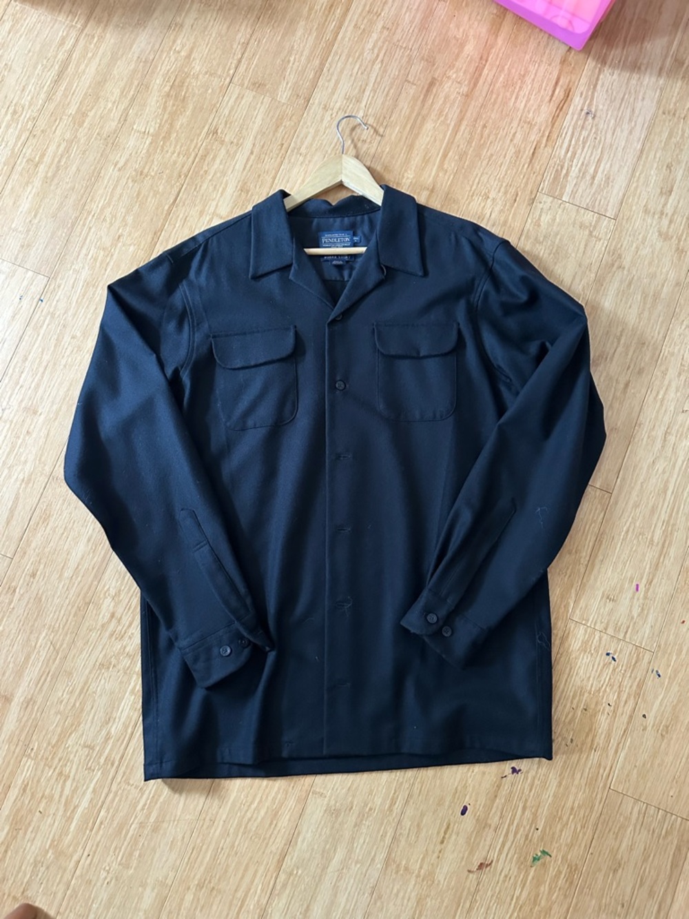 Black Men's Button Front Jacket